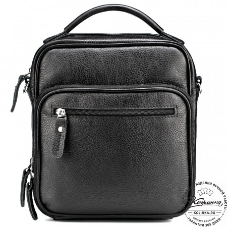 Кожаная сумка "Тедди" (чёрная)