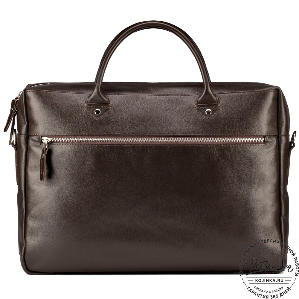 Кожаная деловая сумка "Спайк" (коричневая) 