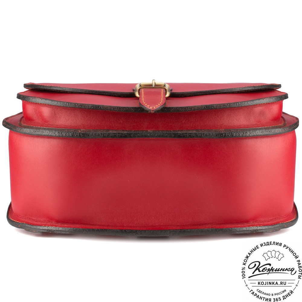 Кожаный рюкзак "Геральд" (красный)