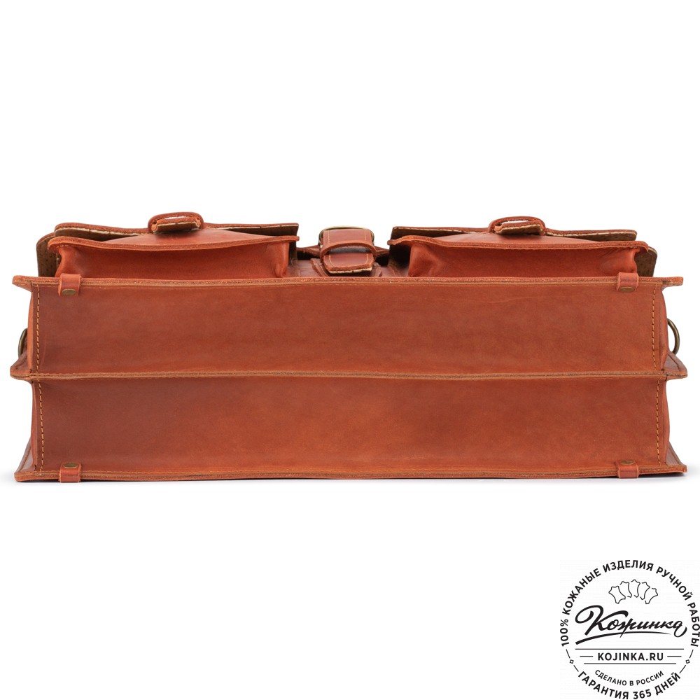 Кожаный портфель "Мирон" (рыжий)