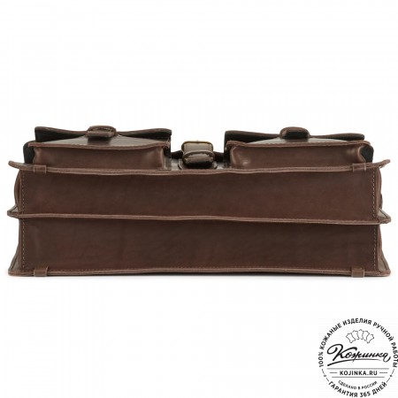 Кожаный портфель "Мирон" (тёмно-коричневый)