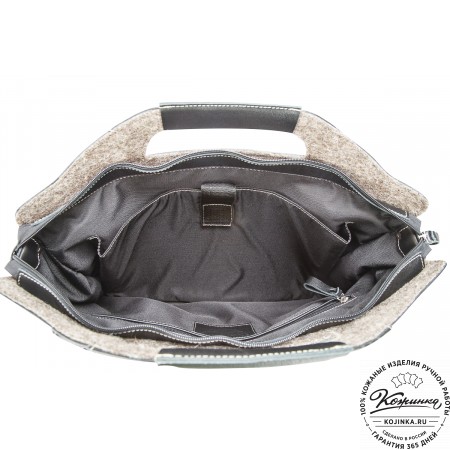 Кожаная деловая сумка "Диего" (черная)