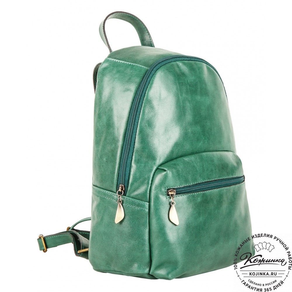Кожаный рюкзак "Виолетта" (зелёный)