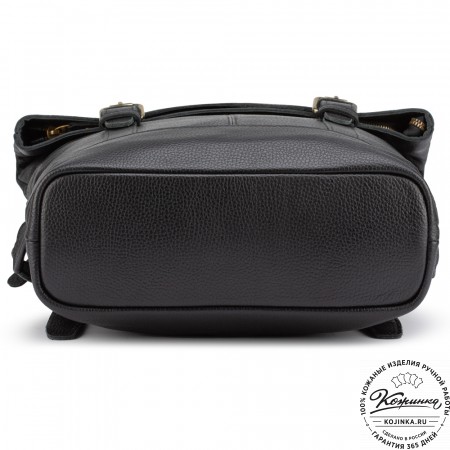 Кожаный рюкзак "Бэнжамин" (чёрный)