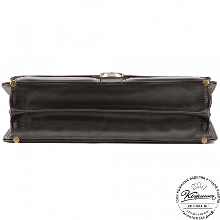 Кожаный портфель "Оскар" (тёмно-коричневый)