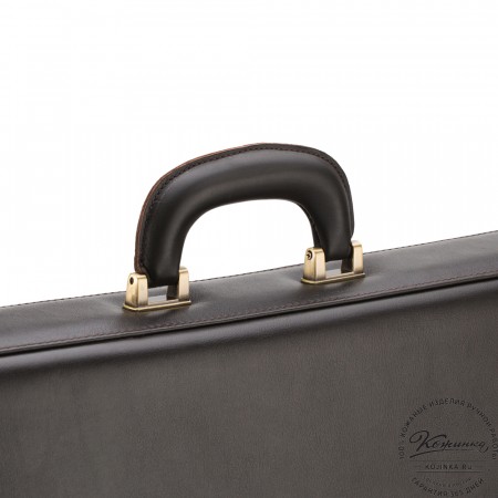 Кожаный портфель "Оскар" (тёмно-коричневый)