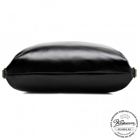 Женский кожаный рюкзак-сумка "Греция" (чёрный)