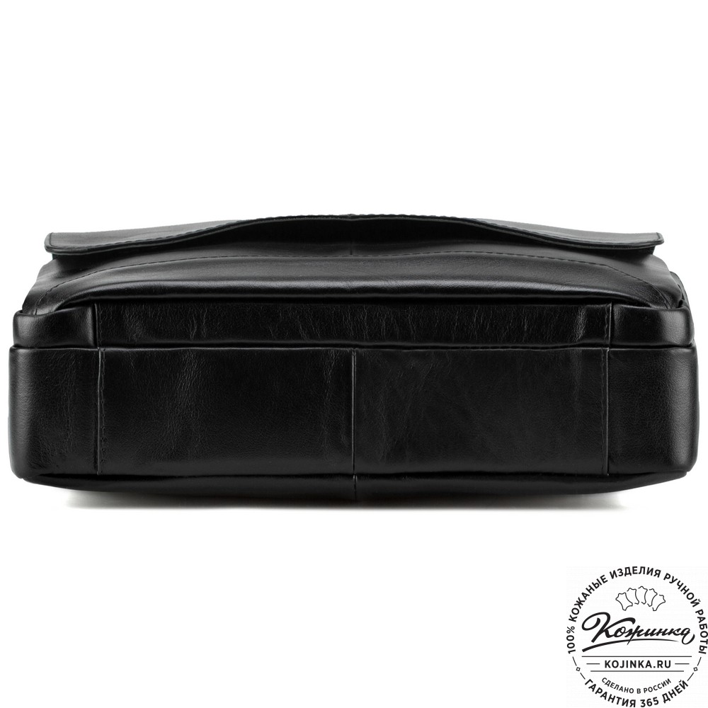 Кожаная сумка "Леон" (чёрная)
