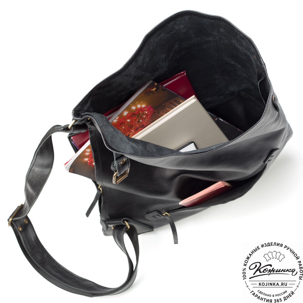 Кожаный рюкзак "Селена" (чёрный)