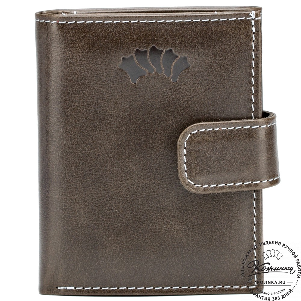 Кожаное портмоне "Германия" (оливковое)