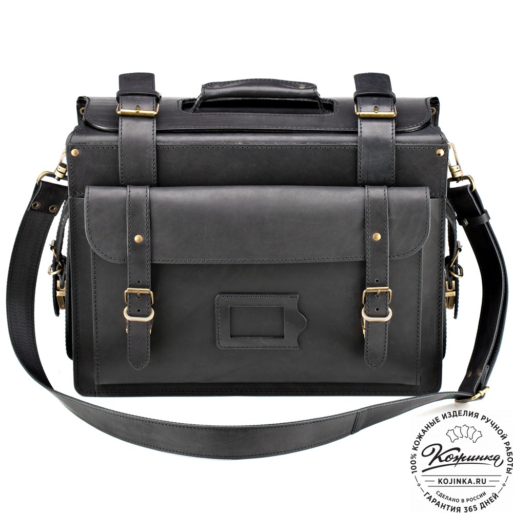 Кожаный портфель-кофр  "Универсал"  (чёрный)