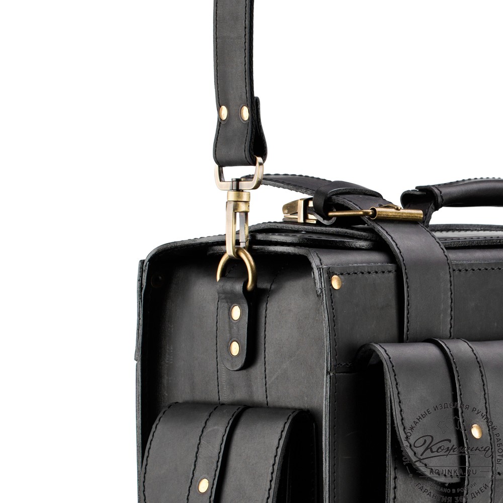 Кожаный портфель-кофр  "Универсал"  (чёрный)