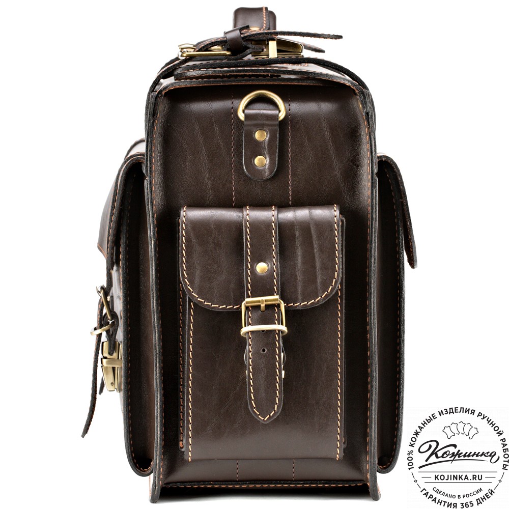 Кожаный портфель-кофр  "Универсал"  (тёмно-коричневый)