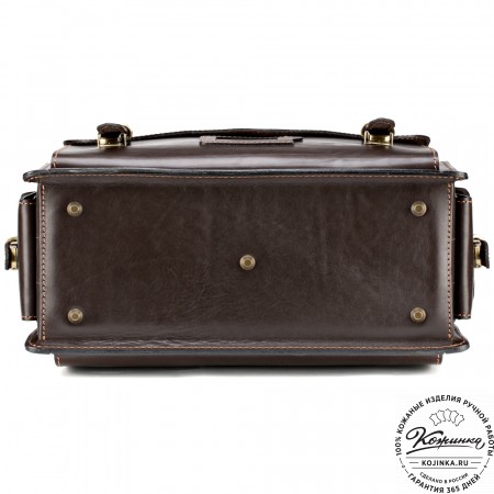 Кожаный портфель-кофр  "Универсал"  (тёмно-коричневый)