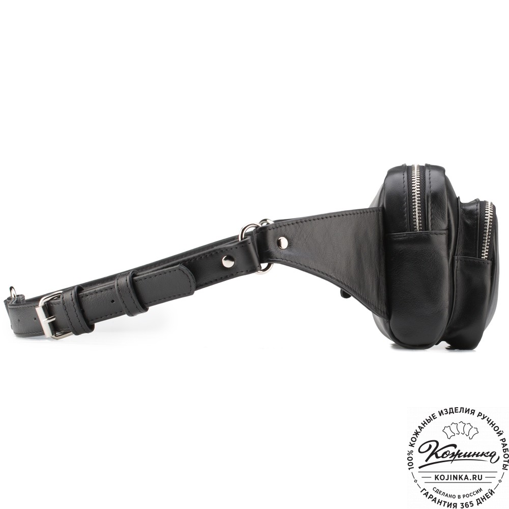 Мужская кожаная сумка "Серж" (черная)