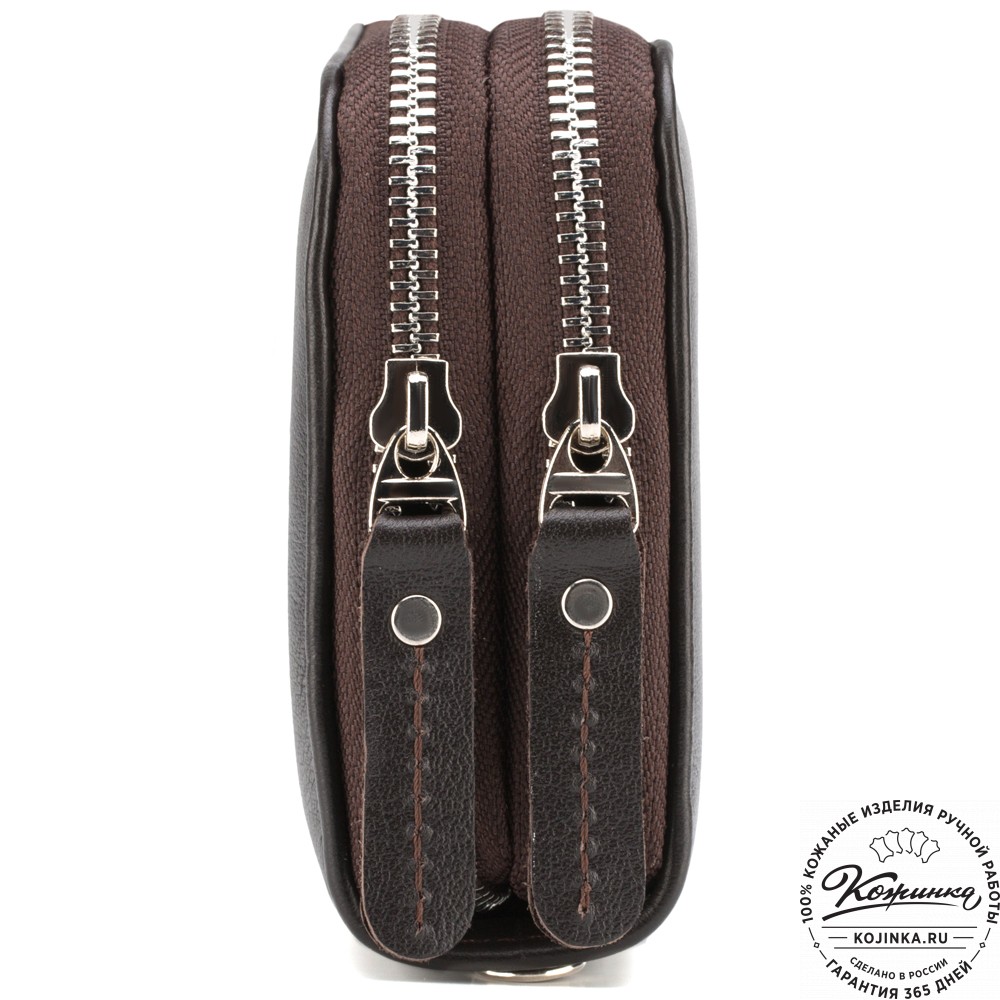 Кожаный клатч "Льюис" (тёмно-коричневый) 