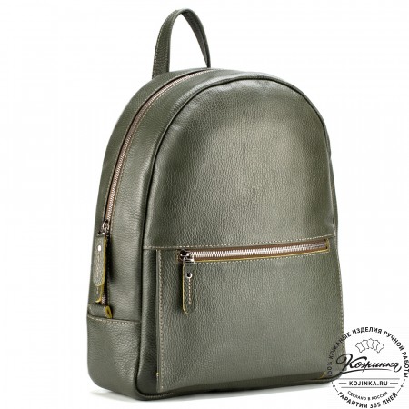 Кожаный рюкзак "Джессика" (оливковый)