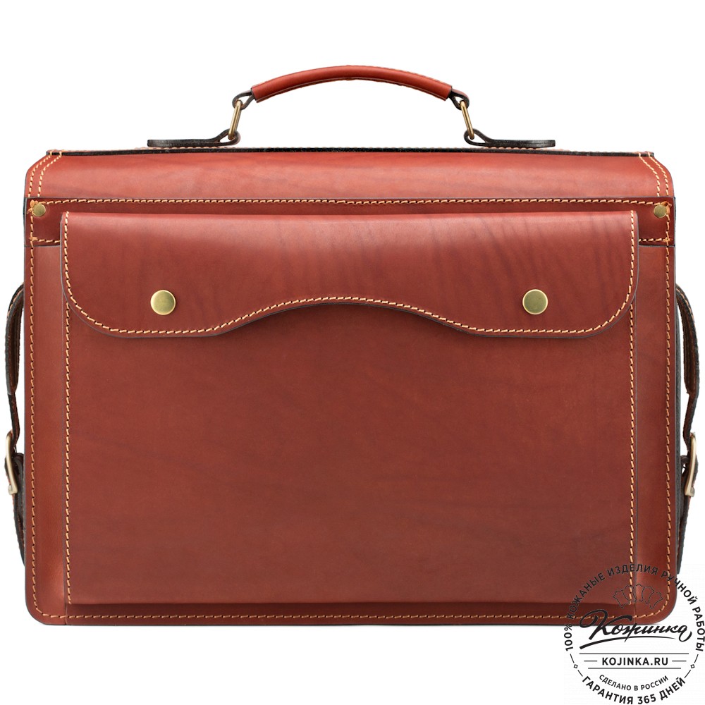 Кожаный портфель-кофр "Адъютант" (коричневый)