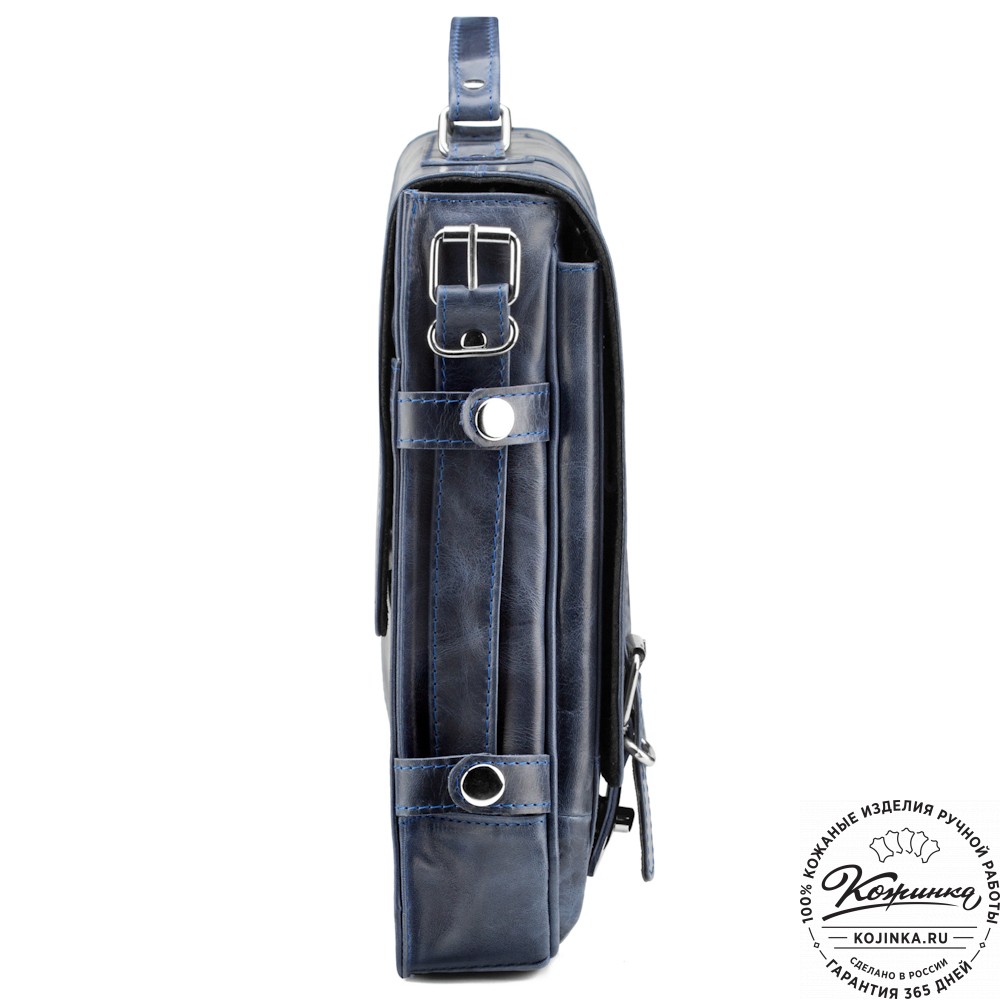 Кожаный портфель "Арамис" (синий антик)