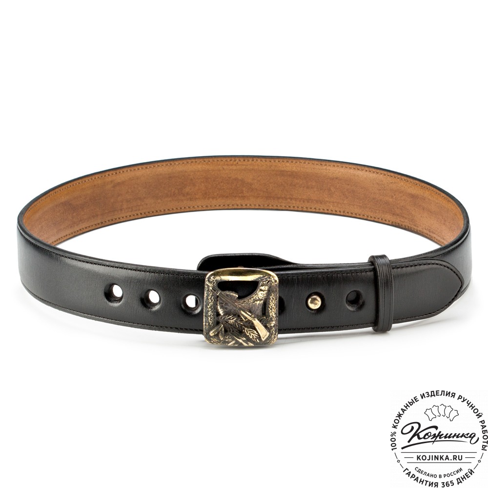 Кожаный ремень "Форестер"  (чёрный)