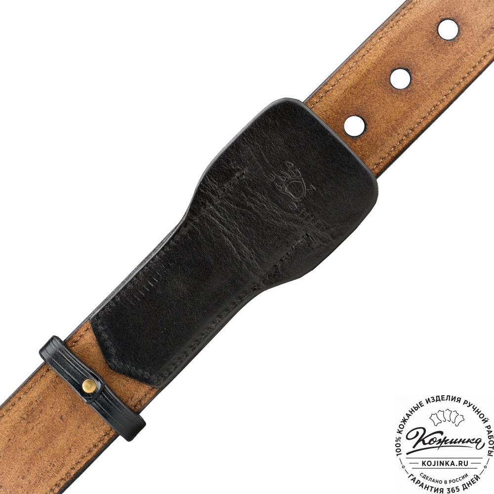 Кожаный ремень "Форестер"  (чёрный)