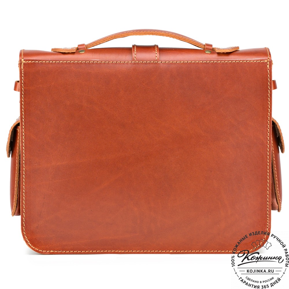 Кожаная  сумка "Виктория" (рыжая)