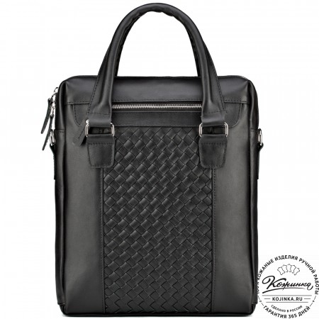 Кожаная сумка "Крюгер" (чёрная)