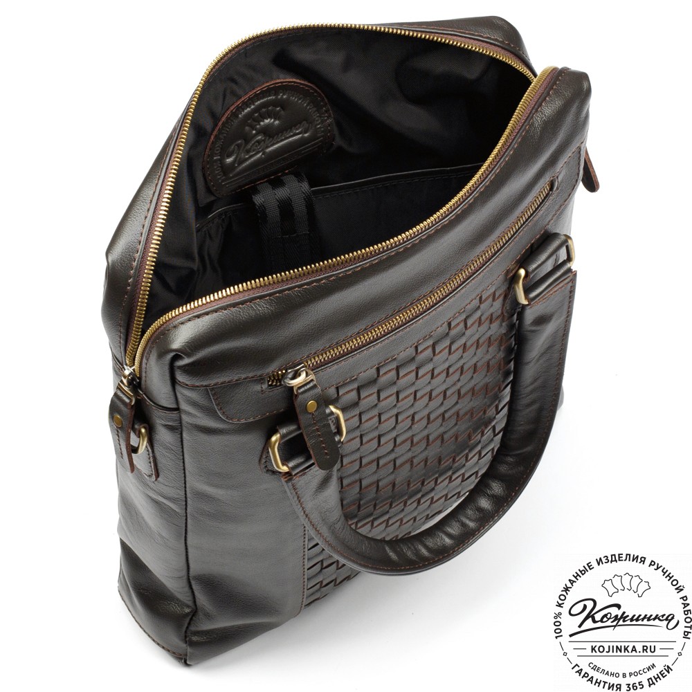 Кожаная сумка "Крюгер" (коричневая)