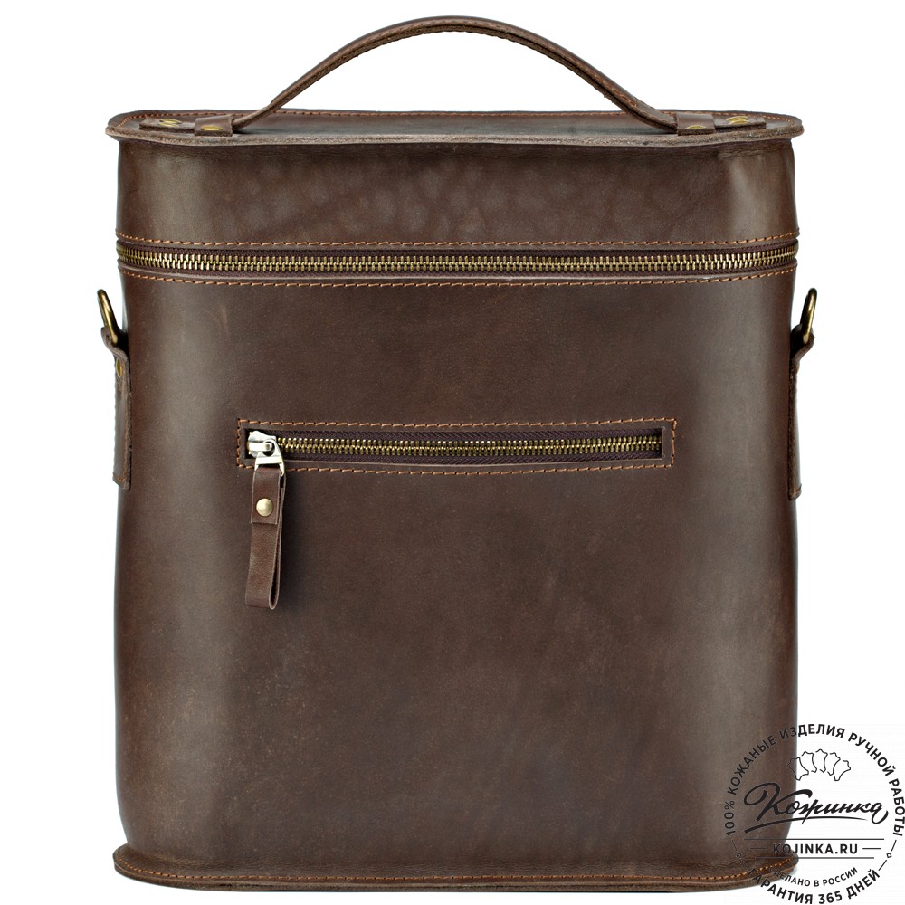 Кожаная сумка "Тимати" (коричневая)