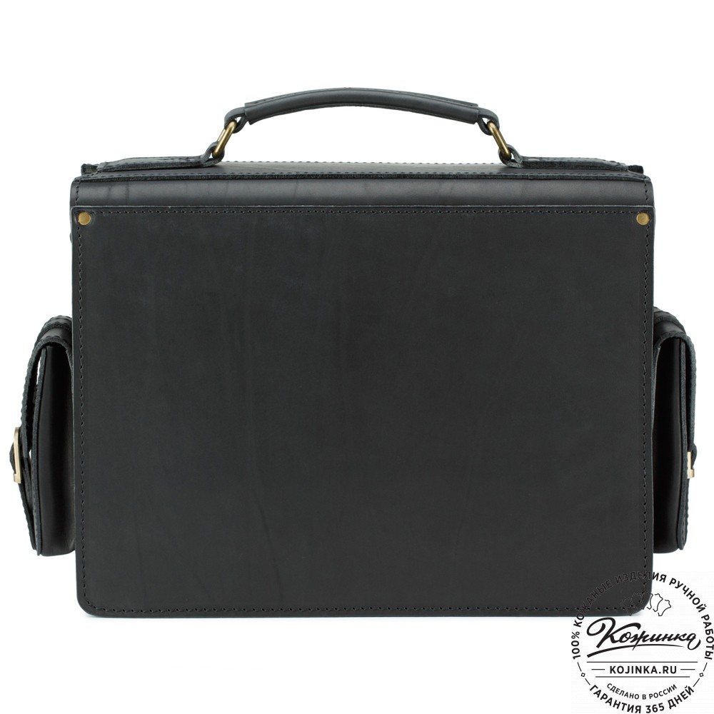 Кожаный портфель "Трансформер" (чёрный)
