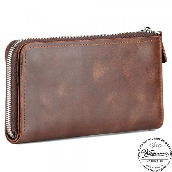 Кожаное портмоне "Дублин" (коричневый) . фото 1