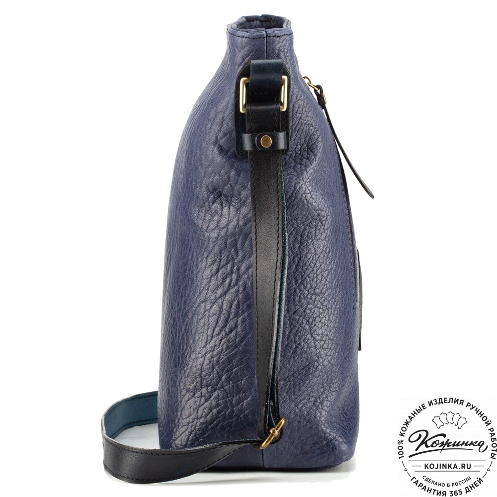 Женская кожаная сумка "Мальва" (синяя)