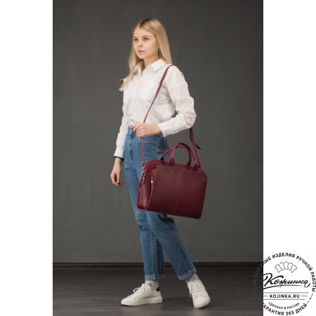 Женская кожаная сумка "Батерфляй" (чёрная)