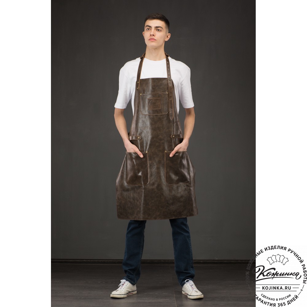 Кожаный фартук (чёрный)