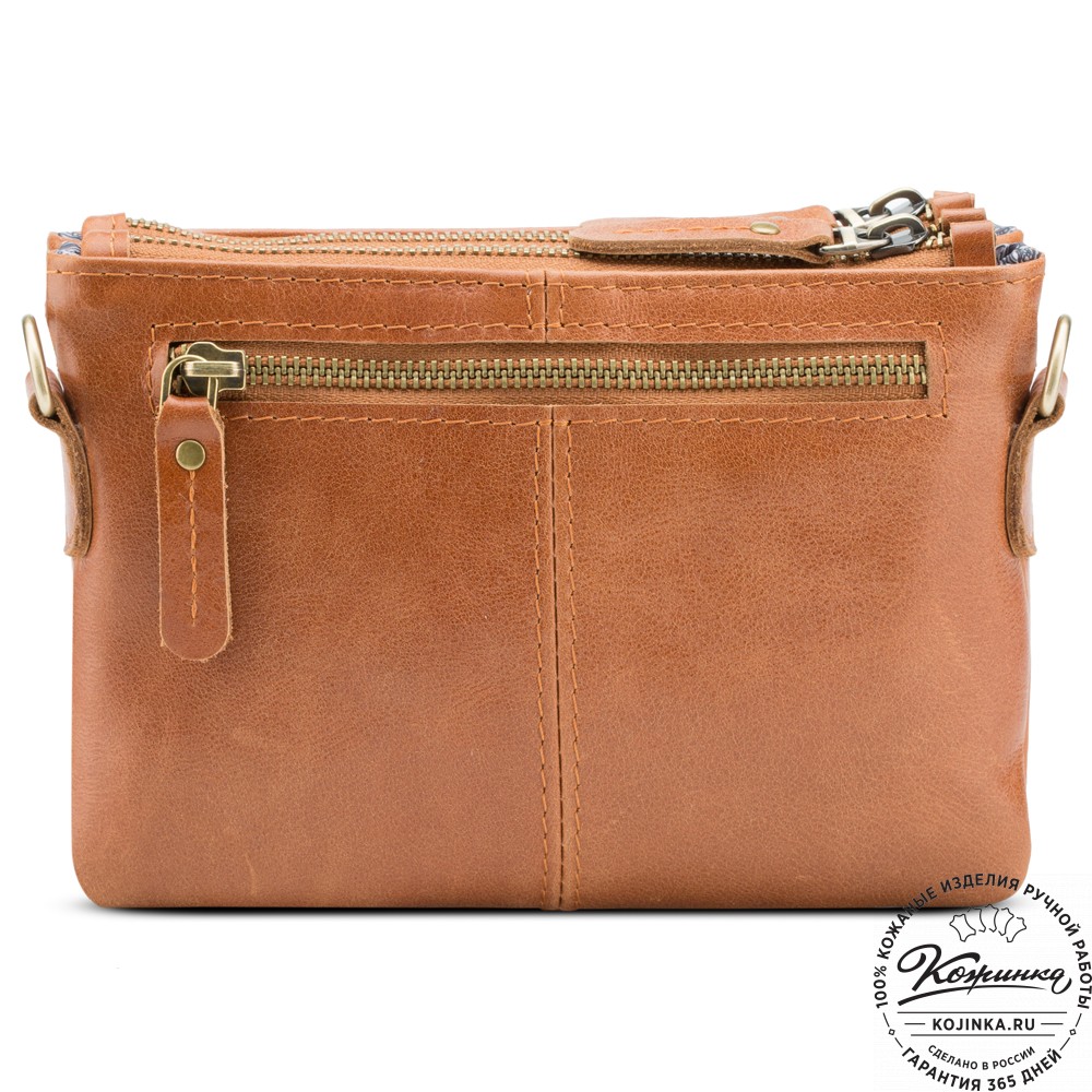 Женская кожаная сумка "Хельга" (рыжая)