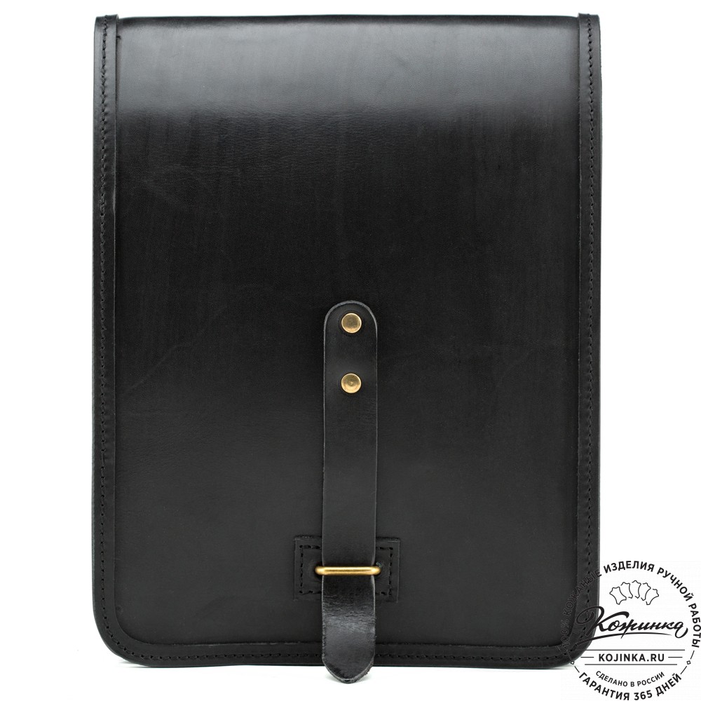 Кожаная сумка "Макар" (чёрная)