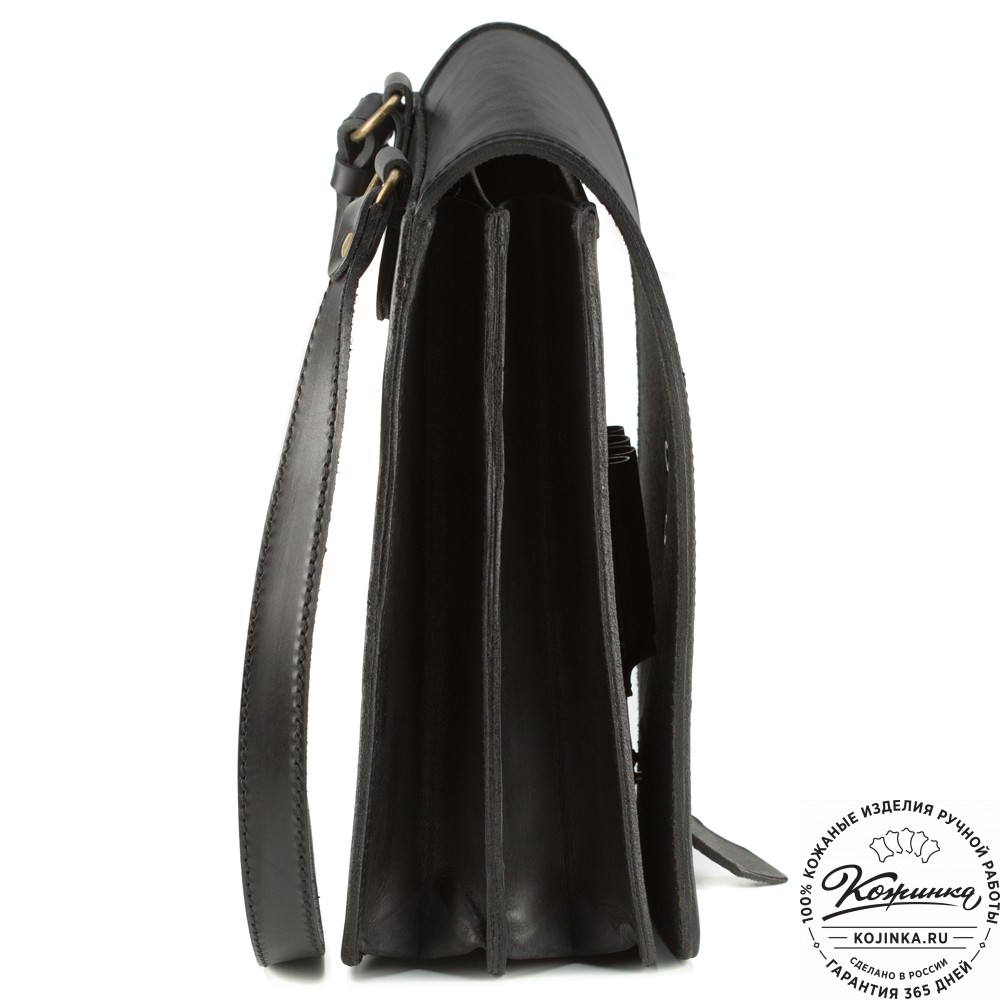 Кожаная сумка "Макар" (чёрная)