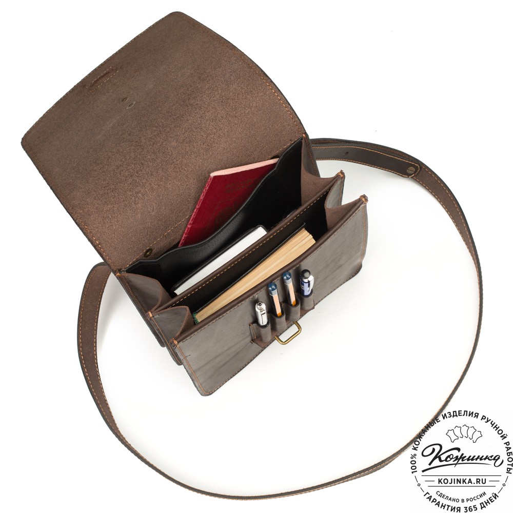 Кожаная сумка "Макар" (коричневая)