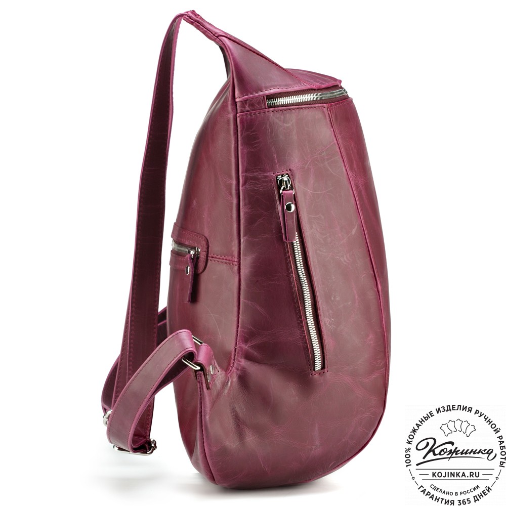 Кожаный рюкзак "Ургант" (бордо)