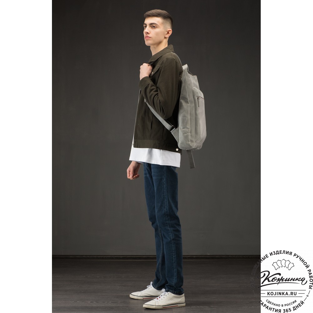 Кожаный рюкзак "Верса" (чёрный) 