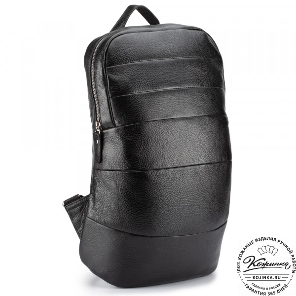 Кожаный рюкзак "Беверли" (чёрный). фото 1