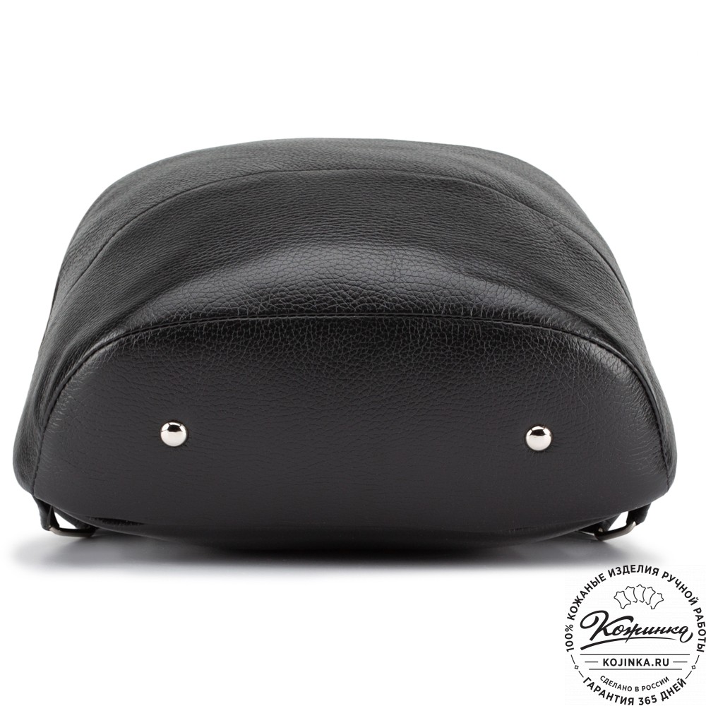 Кожаный рюкзак "Беверли" (чёрный)