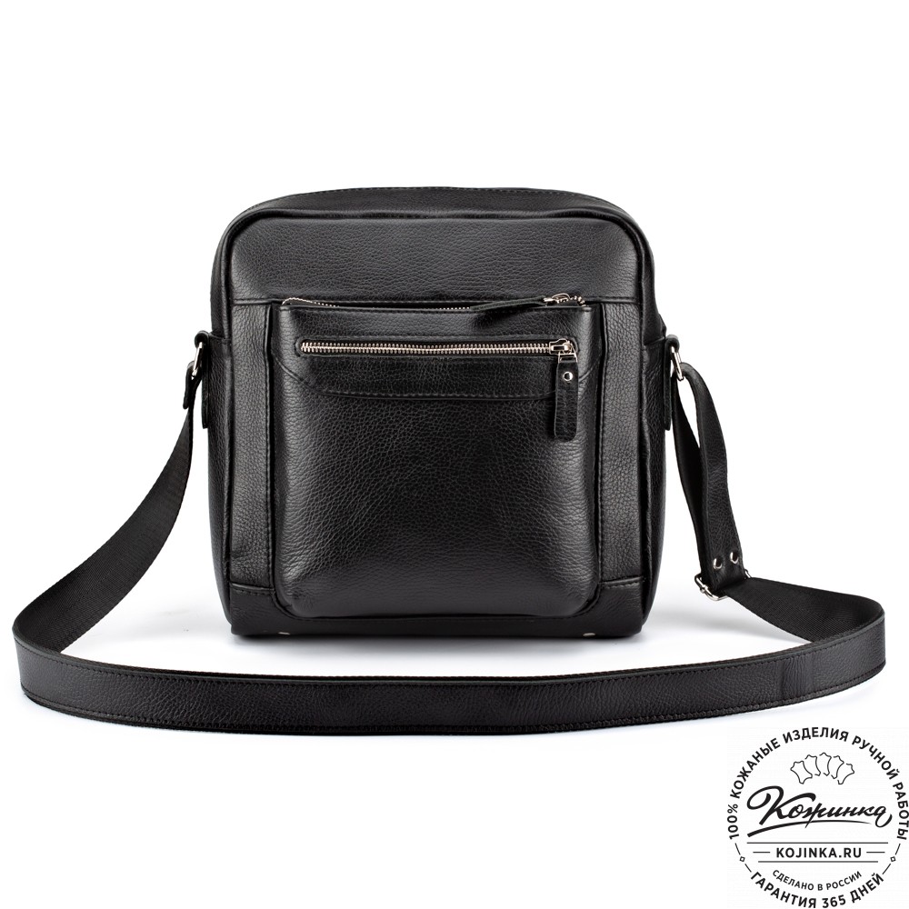 Мужская кожаная сумка "Колин" (черная)