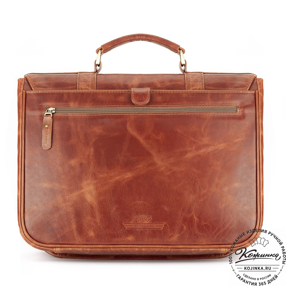 Кожаный портфель "Джозеф" (рыжий антик)