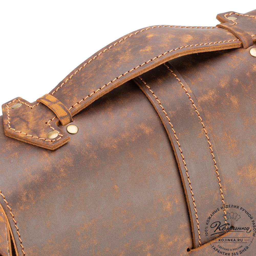 Кожаная  сумка "Леонардо" (старение коричневое)