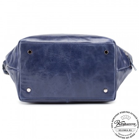 Женская кожаная сумка "Бэлла" (синяя)