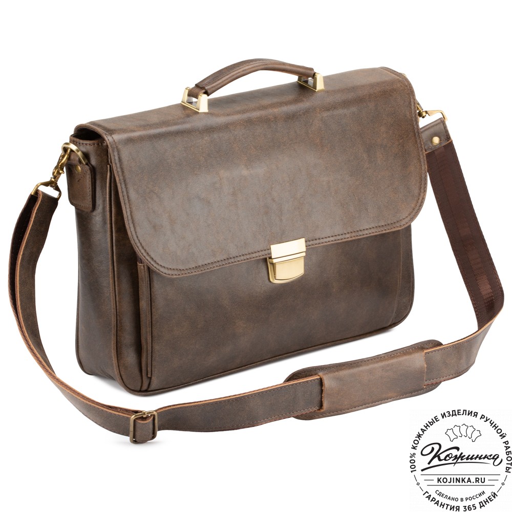 Кожаный портфель "Даниэль" (коричневая наппа)