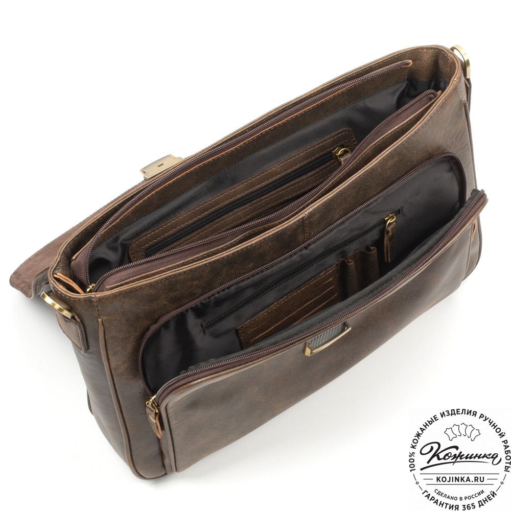 Кожаный портфель "Даниэль" (коричневая наппа)