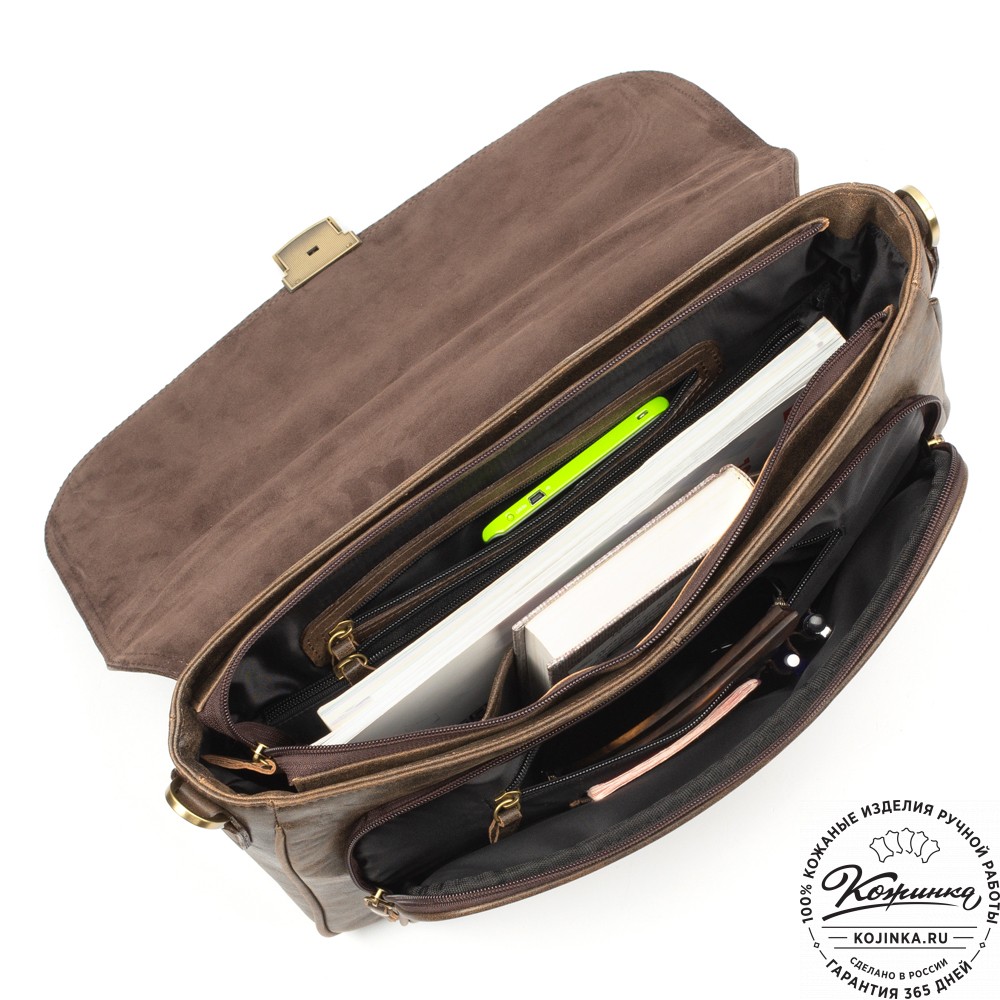 Кожаный портфель "Даниэль" (коричневая наппа)