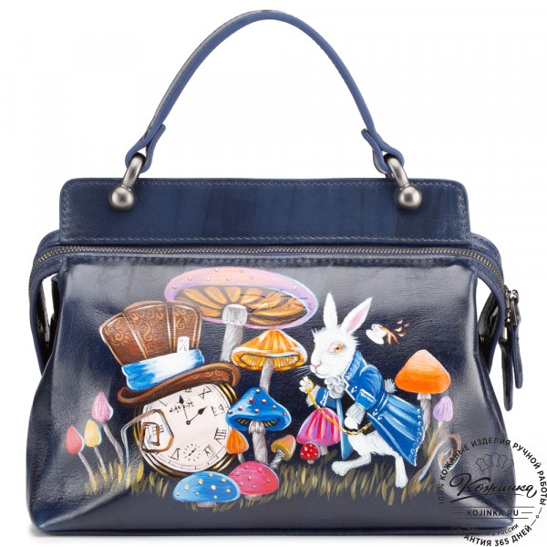 Женская кожаная сумка "Орнелла" "Алиса в стране чудес". фото 1
